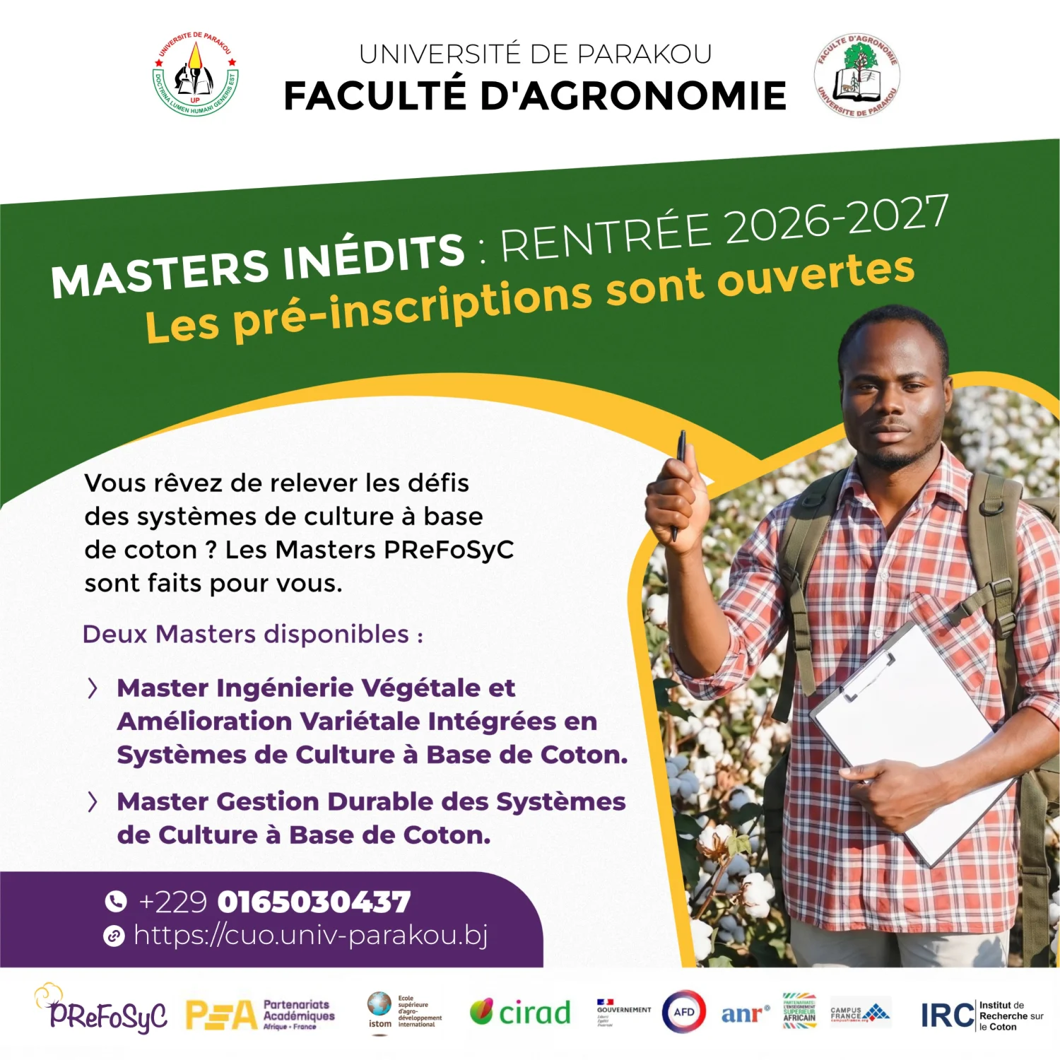 Masters PReFoSyC : les pré-inscriptions pour la rentrée 2026-2027 sont ouvertes